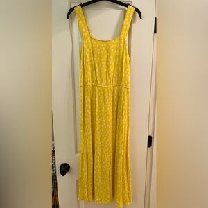 Yellow midi sun dress
